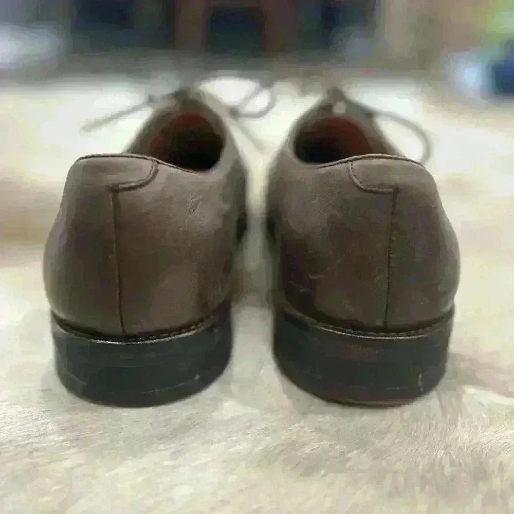 Polo Ralph Lauren Mollington Shoes Plain Oxford , Leather Upper Brown Size 9.5D - Picture 4 of 8